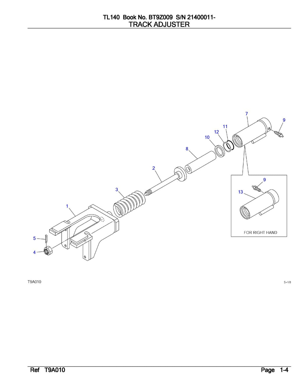 TAKEUCHI TL140 ILLUSTRATED PARTS MANUAL - WIRE BOUND - TOUGH COVERS