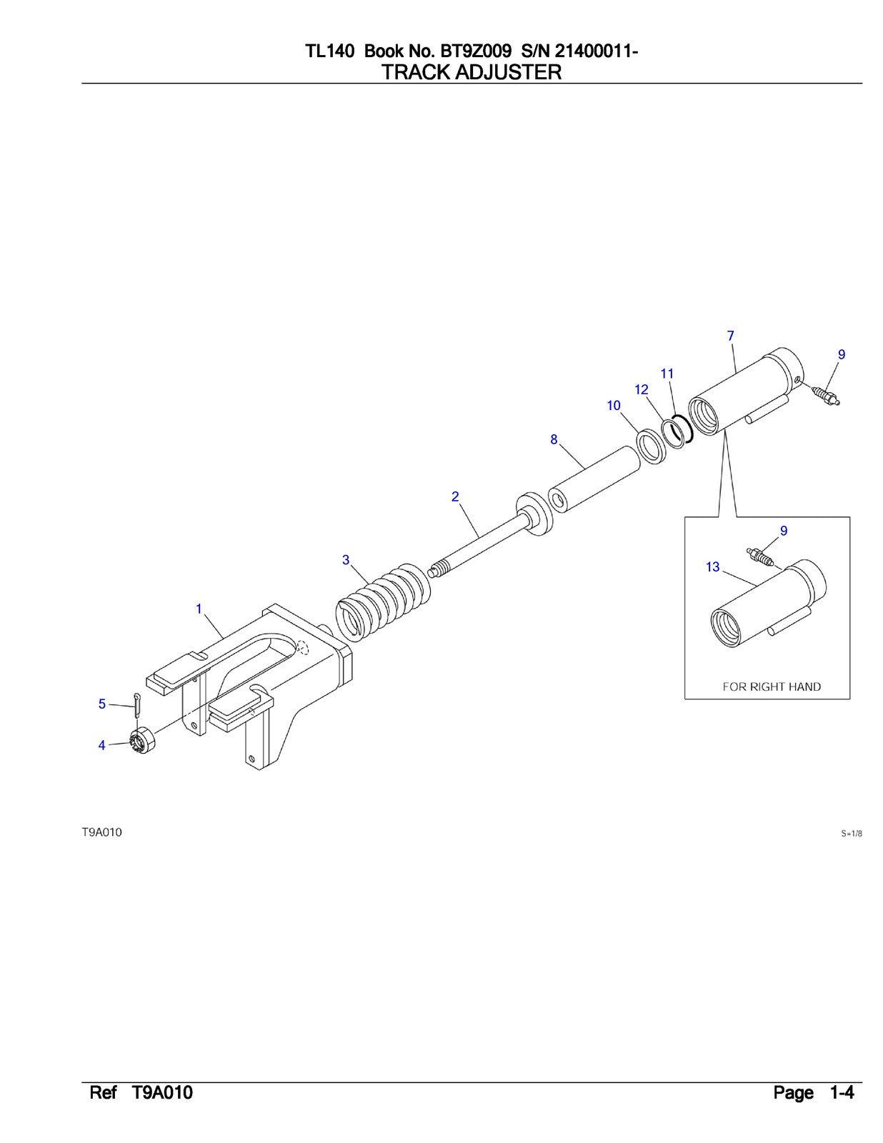 TAKEUCHI TL140 ILLUSTRATED PARTS MANUAL - WIRE BOUND - TOUGH COVERS