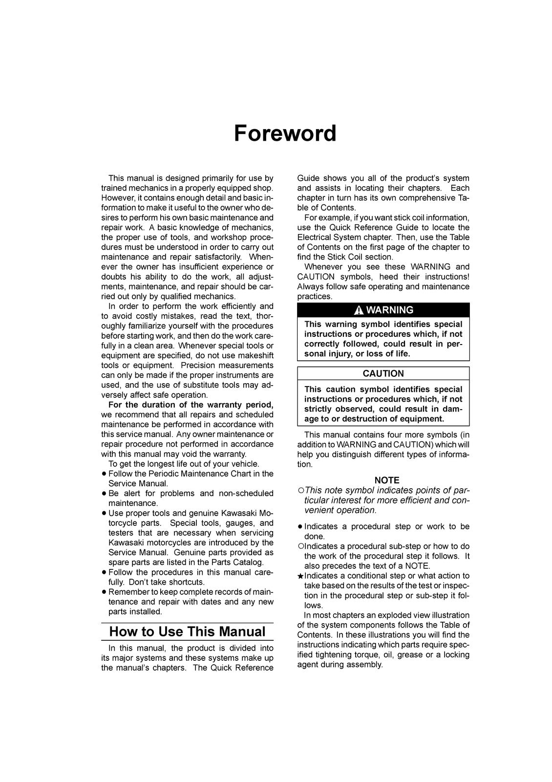 KAWASAKI NINJA ZX-6R (2007 Version) SERVICE MANUAL - WIRE BOUND - TOUGH COVERS