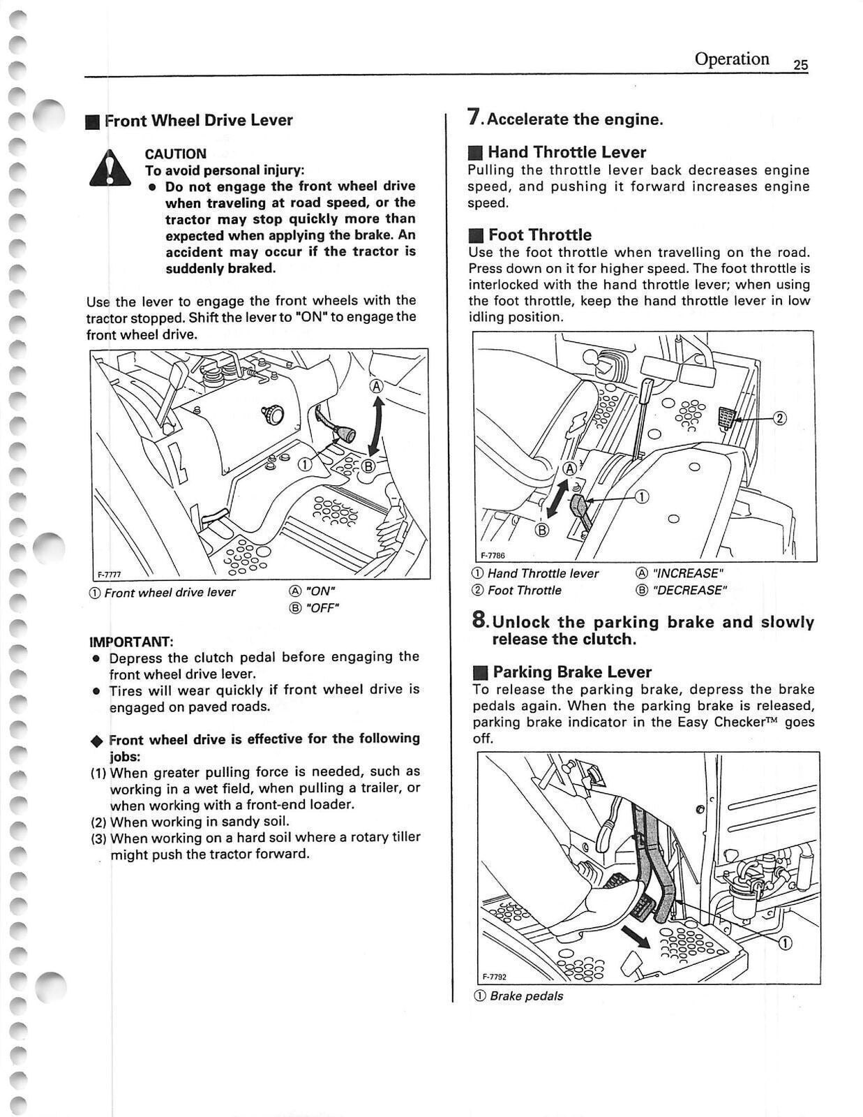 KUBOTA L35 TRACTOR OPERATORS MANUAL - STEEL WIRE BOUND - PROTECTIVE COVERS