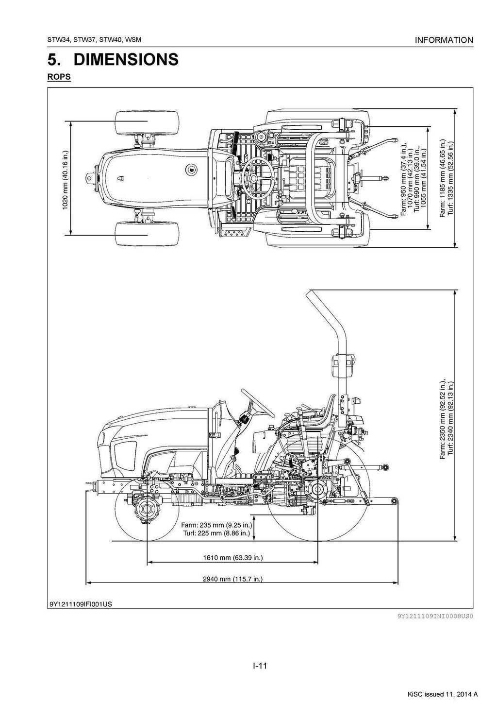 KUBOTA STW34 STW37 STW40 WORKSHOP MANUAL - STEEL WIRE BOUND - PROTECTIVE COVERS
