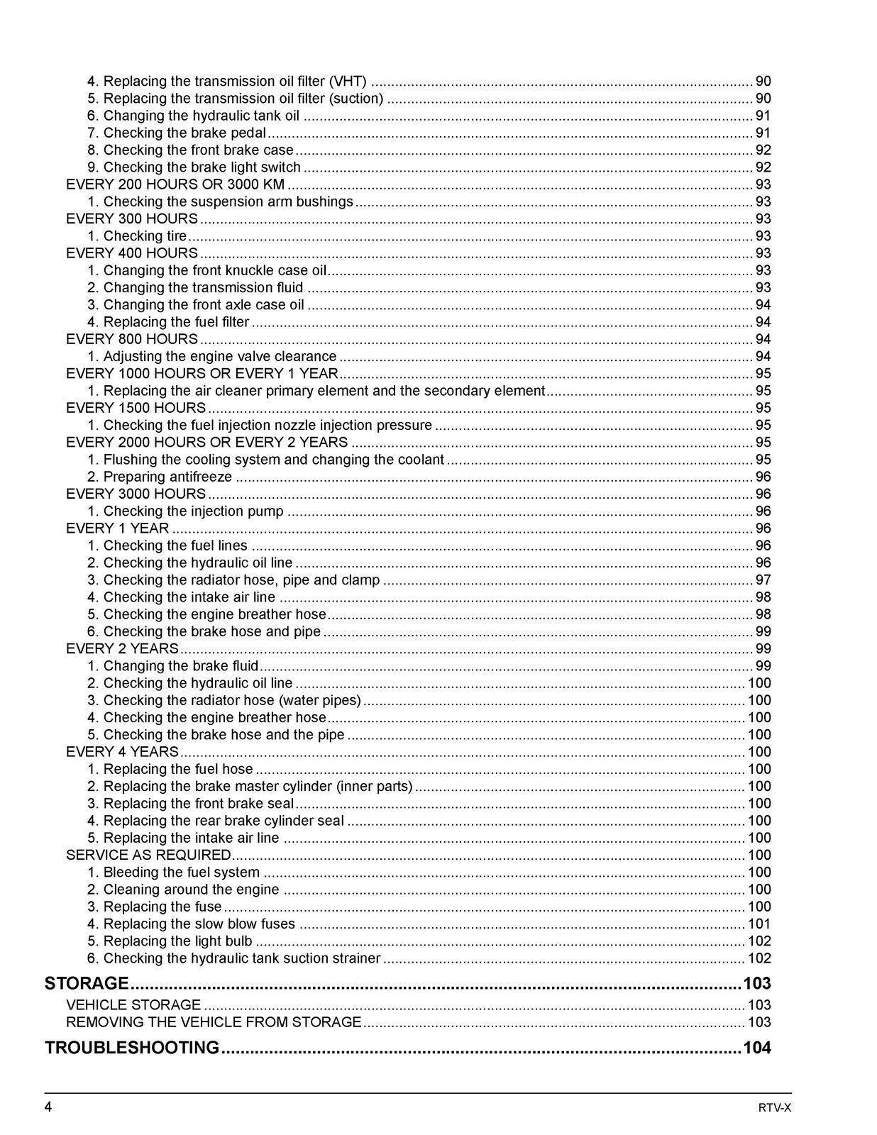 KUBOTA RTV-X Series OPERATORS MANUAL - STEEL WIRE BOUND - PROTECTIVE COVERS