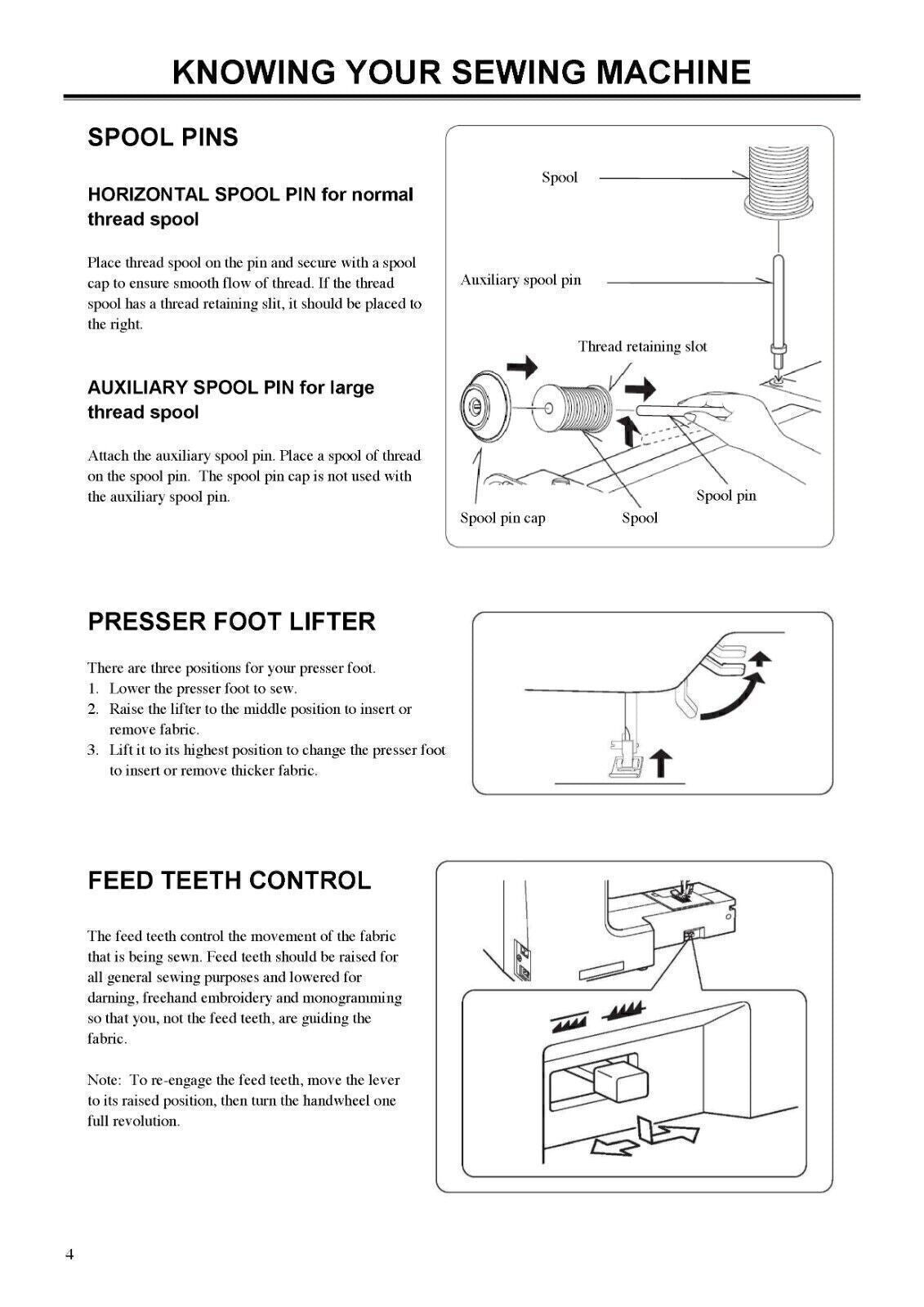 SINGER SC220 Sewing Machine User Manual Operation Guide [DURABLE WIRE BINDING]