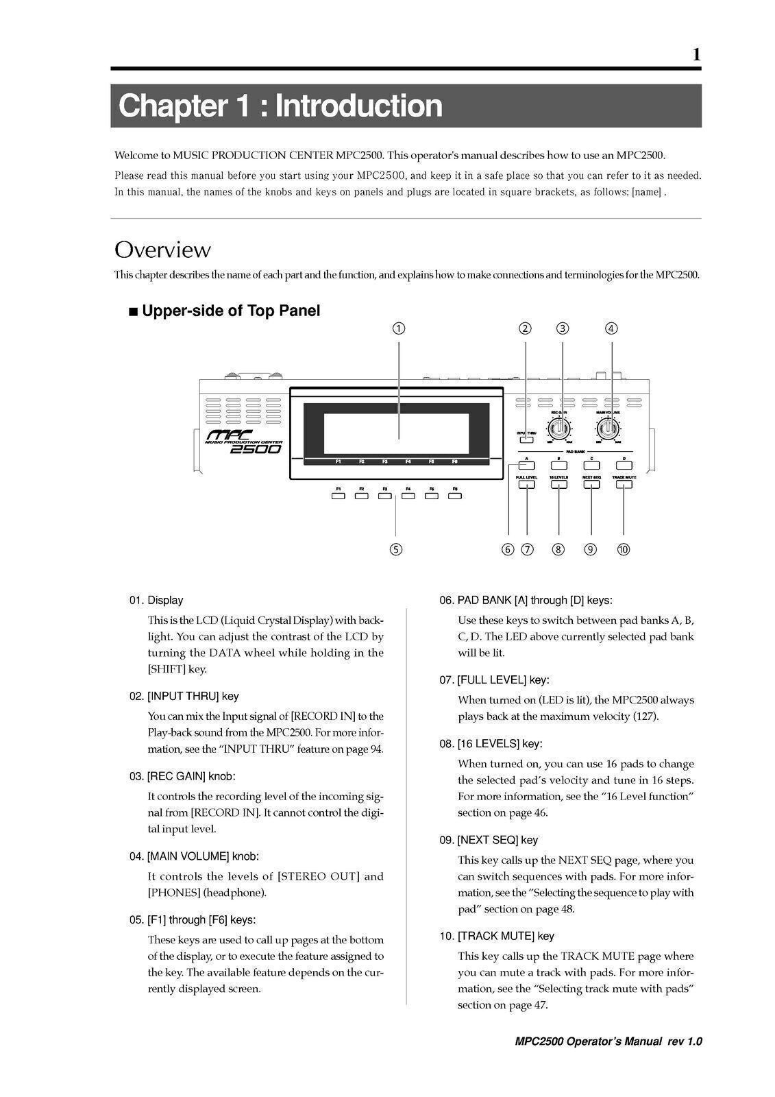 AKAI MPC2500 MIDI Production Center User Manual Operation Guide - WIRE BINDING