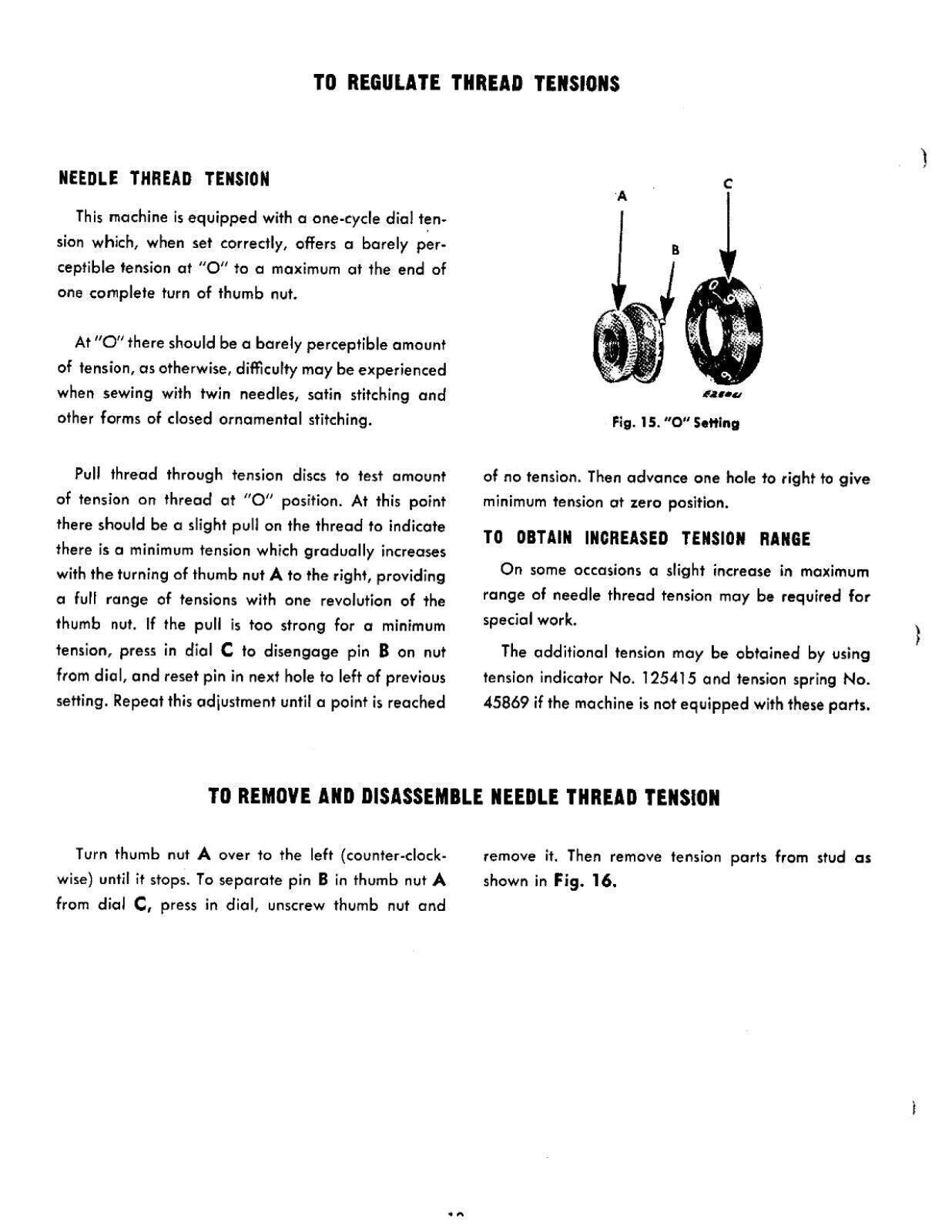SINGER 206 306 319 401 Service User Manual Operation Guide - Steel Wire Bound