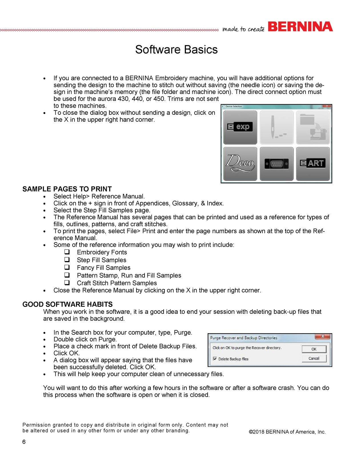 BERNINA Embroidery Software 8.2 WORKBOOK 1 BASIC FEATURES - WIRE BOUND