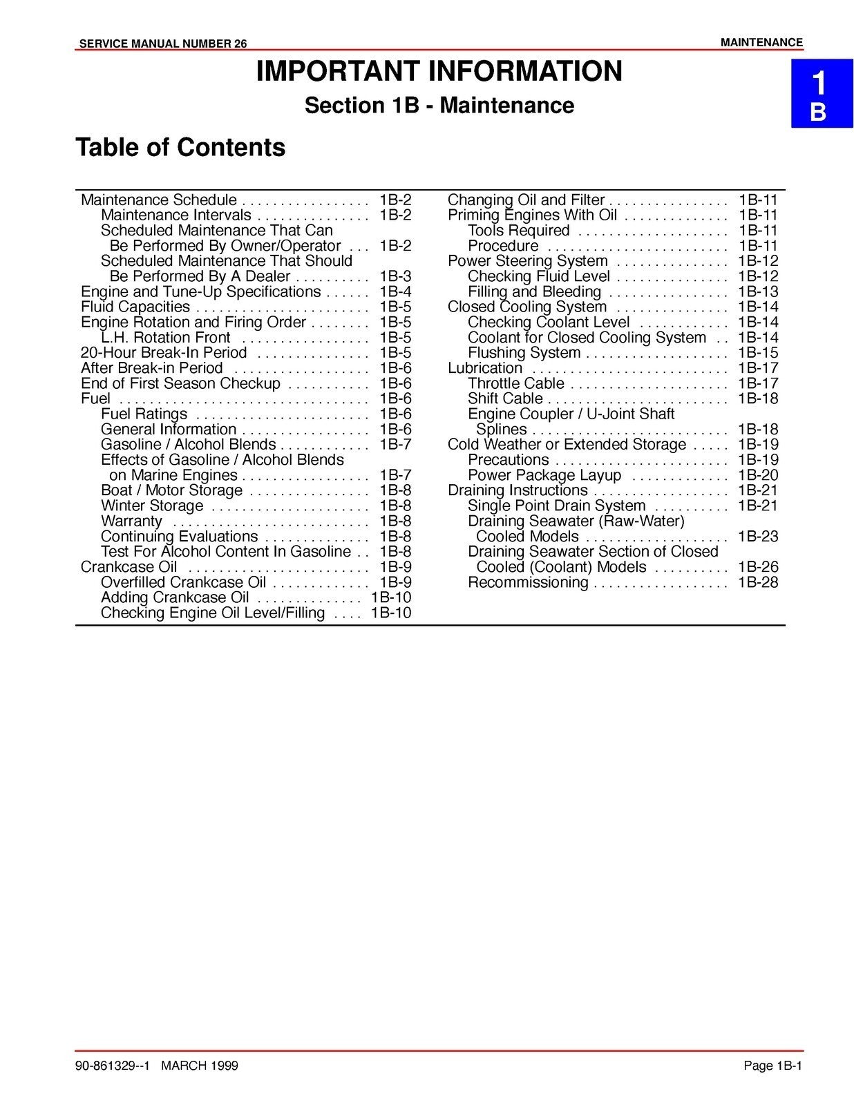 MERCURY MERCRUISER NO. 26 MARINE ENGINE GM 4 CYL 3.0L SERVICE MANUAL, WIRE BOUND