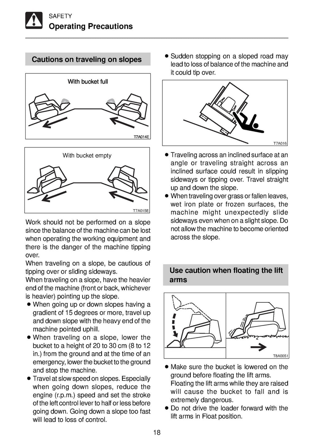 TAKEUCHI TL 120 130 140 150 SERIES OPERATORS MANUAL - WIRE BOUND - TOUGH COVERS