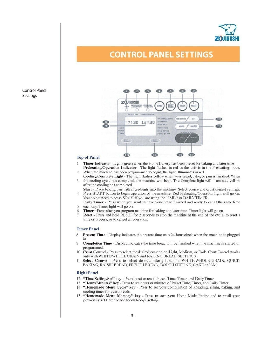 ZOJIRUSHI BBCC-S15A User Manual Owners Instruction Booklet Plus LOTS of Recipes!