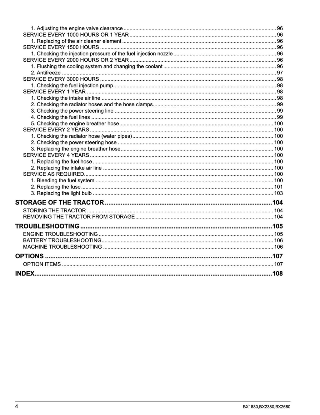KUBOTA BX1880 BX2380 BX2680 Tractor User Instruction Manual - TOUGH WIRE BINDING