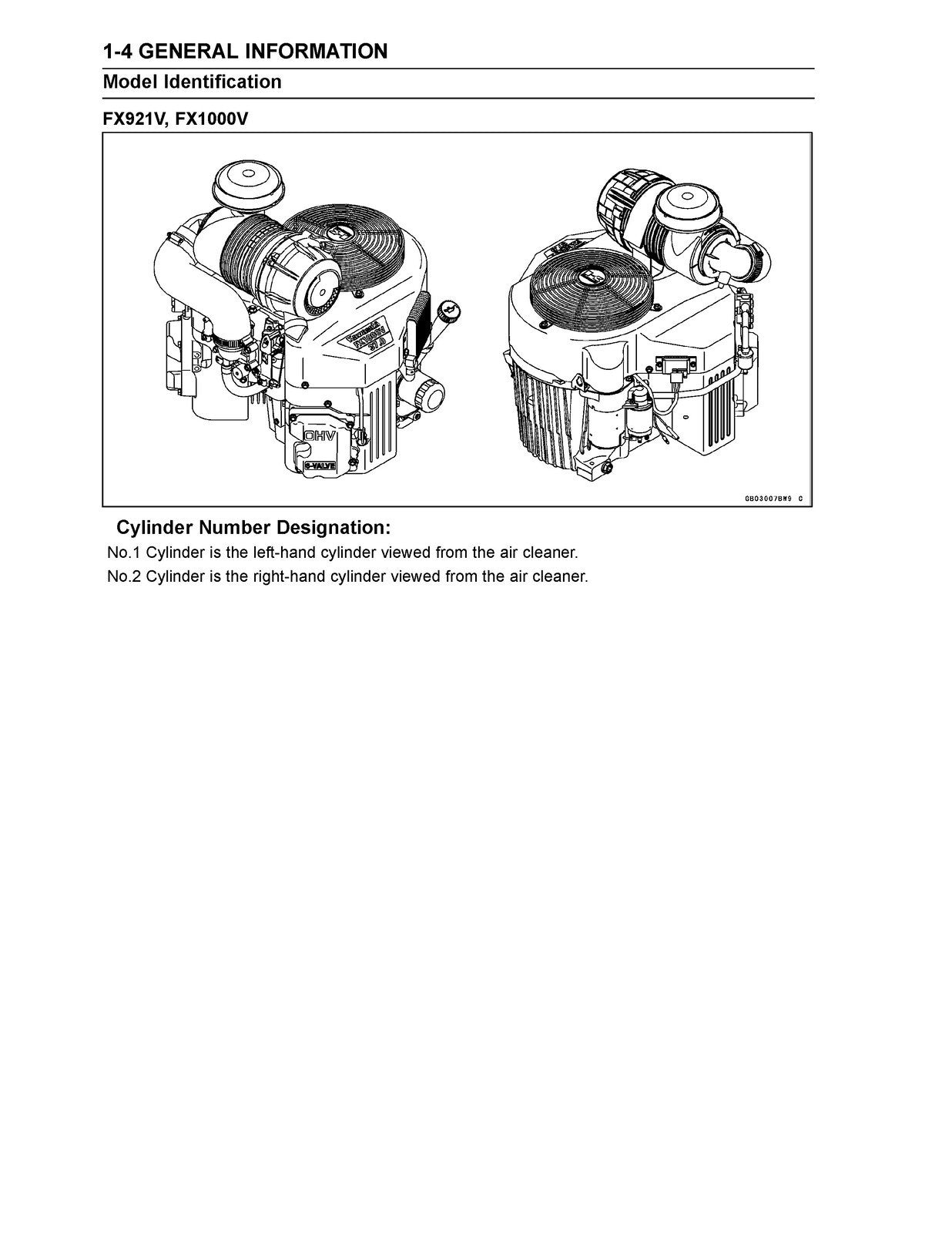 KAWASAKI FX921V FX1000V GAS ENGINE SERVICE MANUAL - WIRE BOUND - TOUGH COVERS