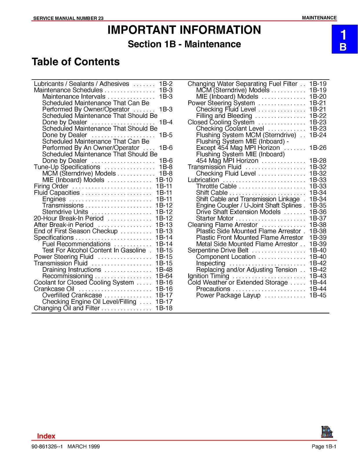 MERCURY MerCruiser Service Manual No. 23 Marine Engines - WIRE BOUND - COVERS