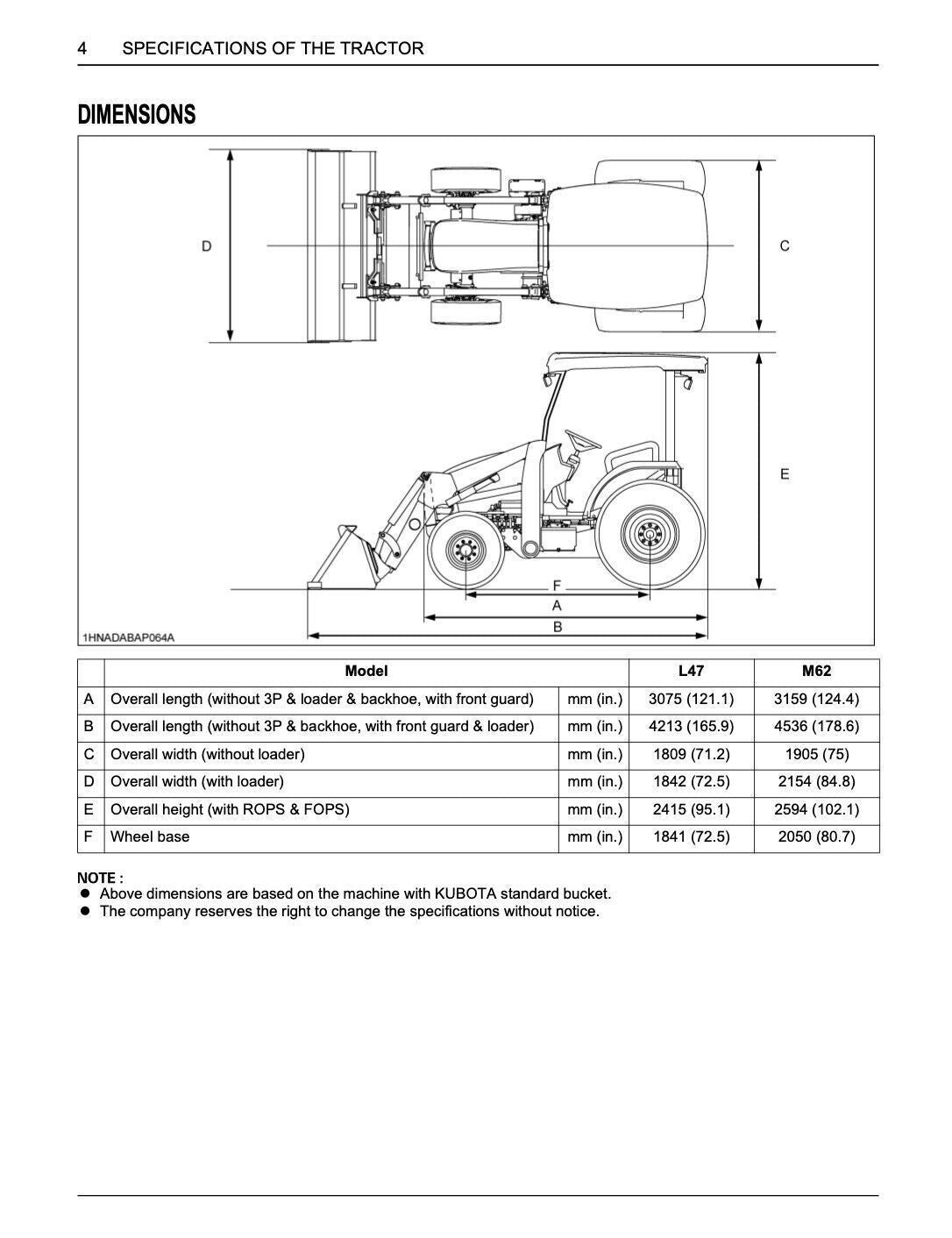 KUBOTA L47TL M62TL TRACTOR OPERATORS MANUAL: STEEL WIRE BOUND, PROTECTIVE COVERS
