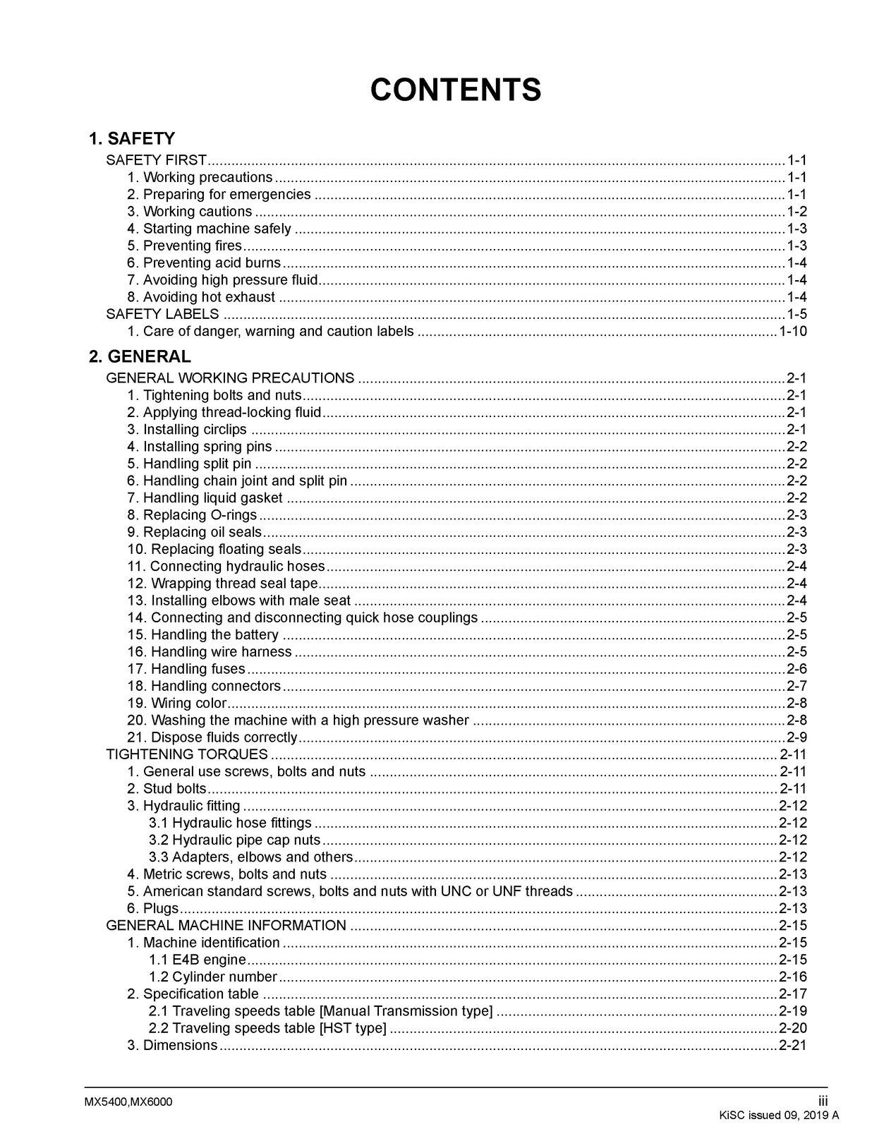 KUBOTA MX5400 MX6000 WORKSHOP MANUAL WSM - WIRE BOUND, COVERS, XL FOLDOUT PAGES!