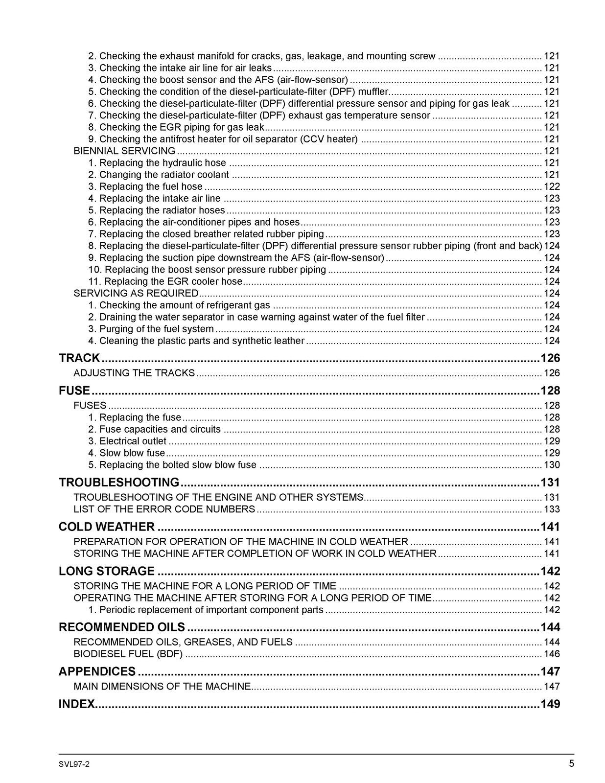 KUBOTA SVL97-2 TRACK LOADER OPERATORS MANUAL - STEEL WIRE BOUND - TOUGH COVERS