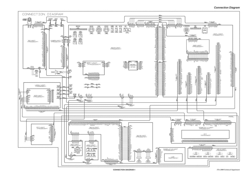 YAESU FT DX 3000 Transceiver Technical Supplement Manual BOUND, COVERS, FOLDOUTS