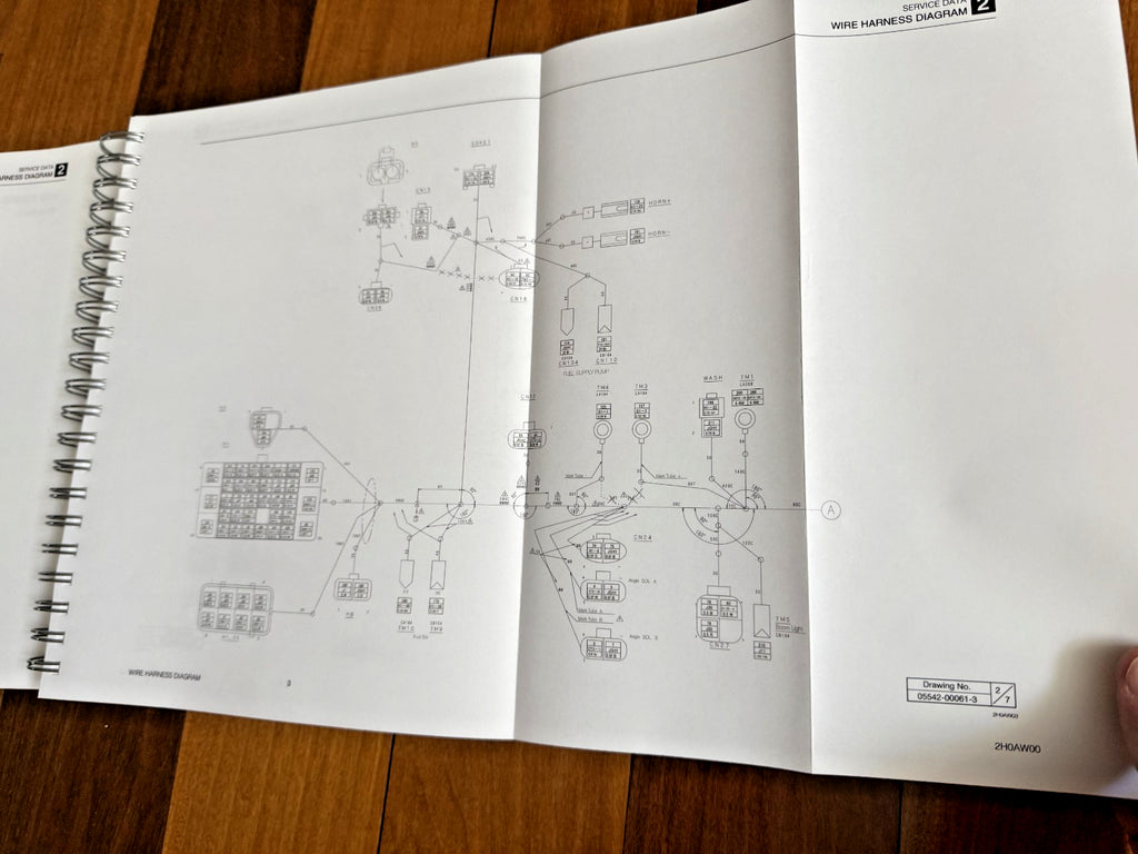 TAKEUCHI TB260 MINI EXCAVATOR WORKSHOP MANUAL - WIRE BOUND, COVERS, XL FOLDOUTS!