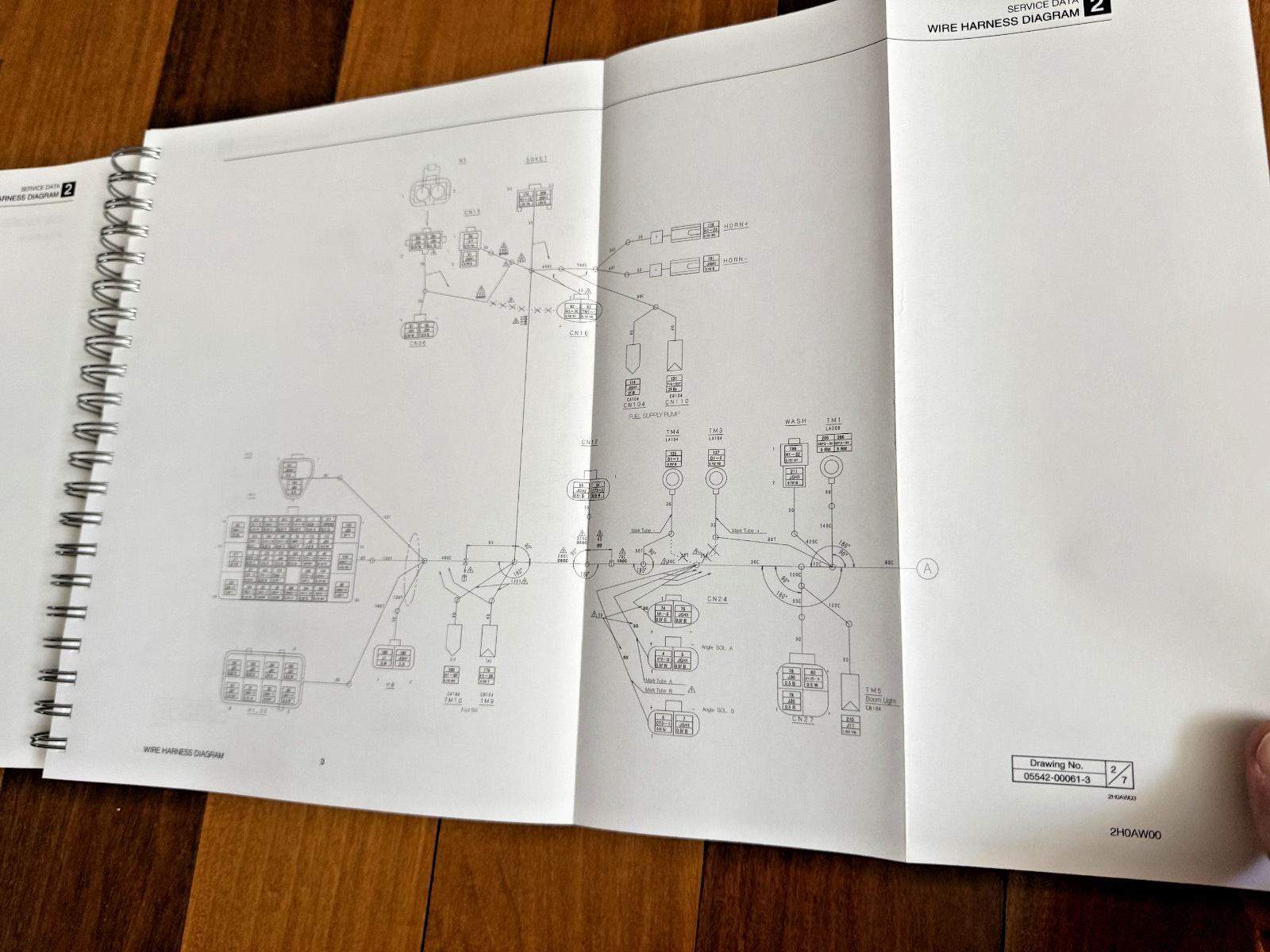 TAKEUCHI TB260 MINI EXCAVATOR WORKSHOP MANUAL - WIRE BOUND, COVERS, XL FOLDOUTS!