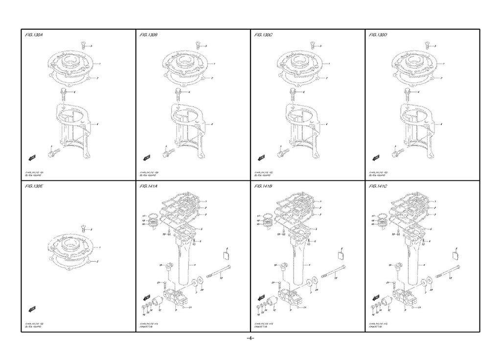 SUZUKI DT40W DT40WR DT40WK PARTS CATALOGUE MANUAL - WIRE BOUND TOUGH COVERS