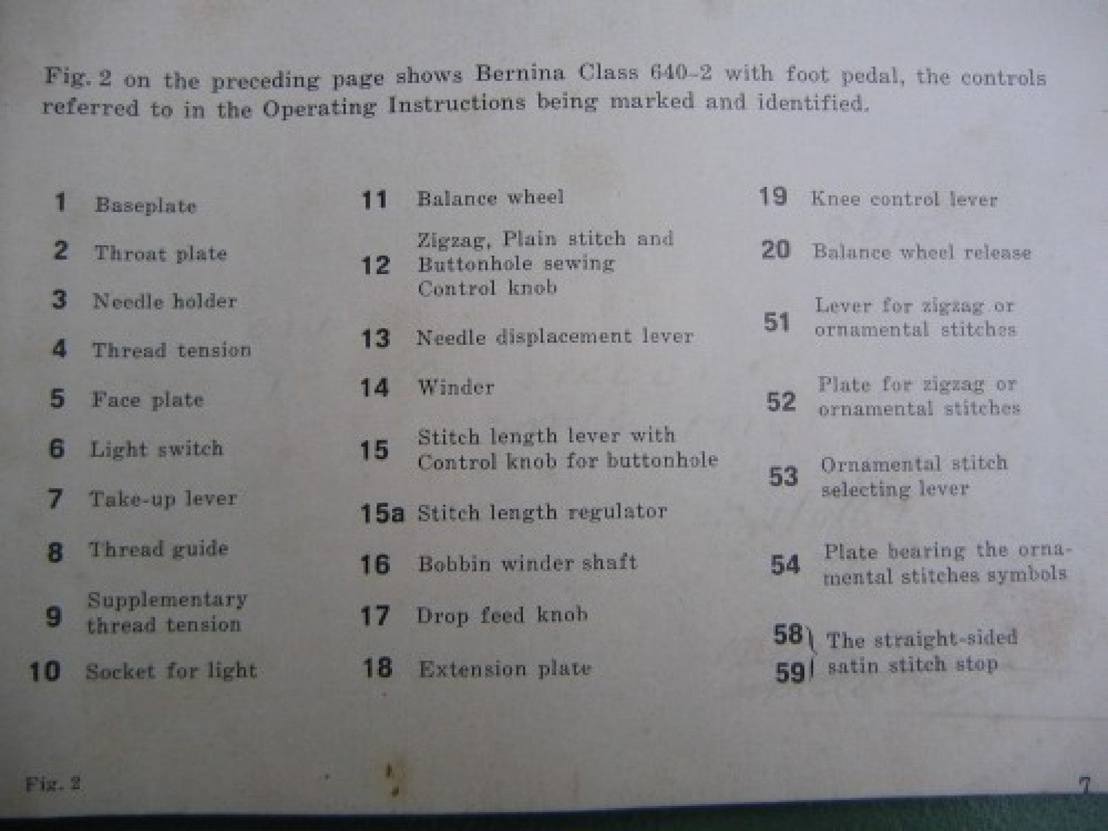 BERNINA 640-2 642-2 Favorit Sewing Machine Manual - WIRE BOUND - TOUGH COVERS