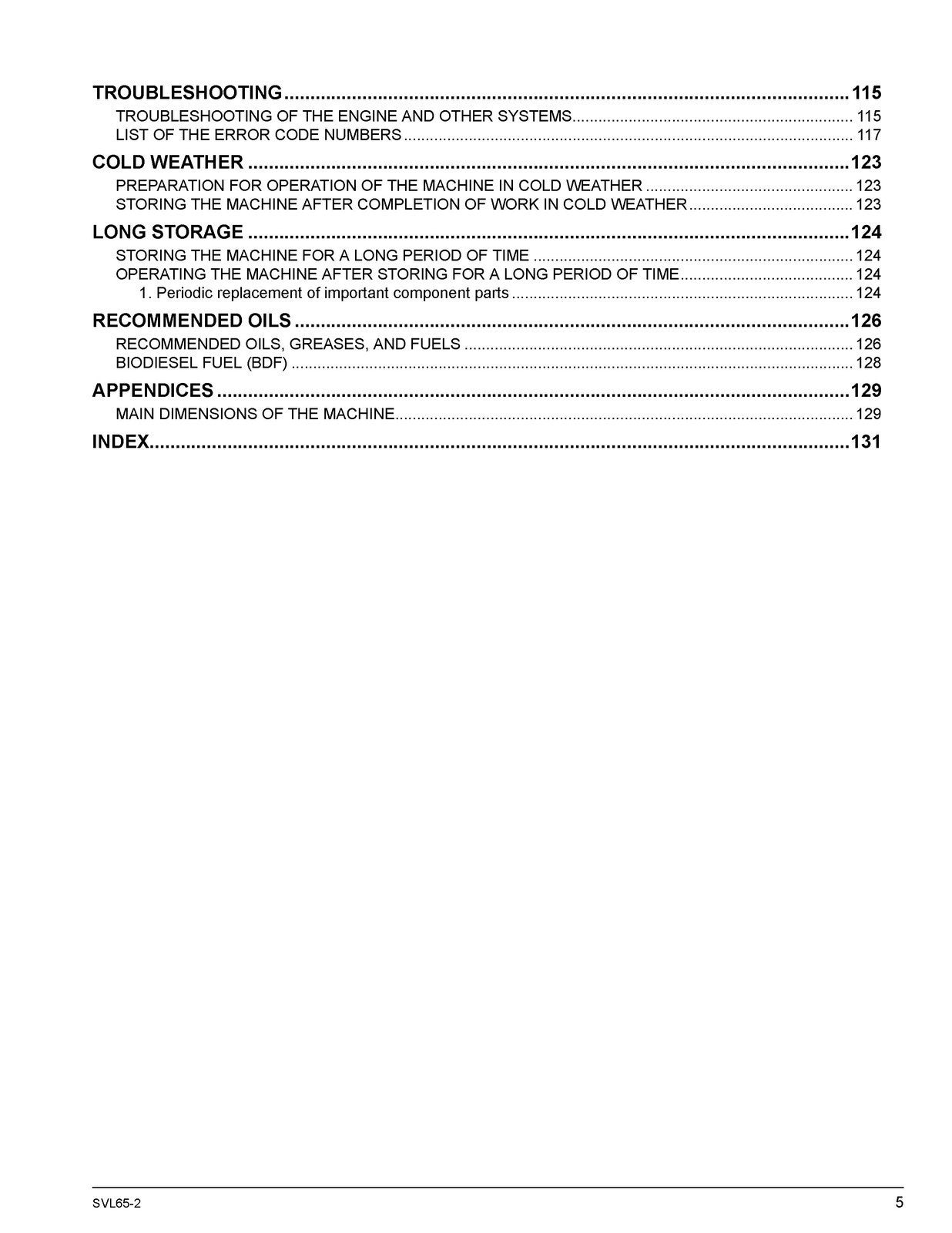 KUBOTA SVL65-2 TRACK LOADER OPERATORS MANUAL - STEEL WIRE BOUND - TOUGH COVERS