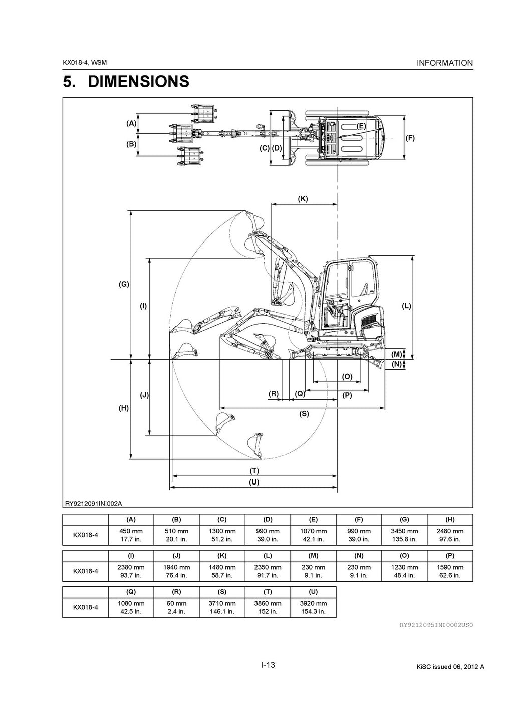 KUBOTA EXCAVATOR KX018-4 WORKSHOP MANUAL - WIRE BOUND - TOUGH COVERS