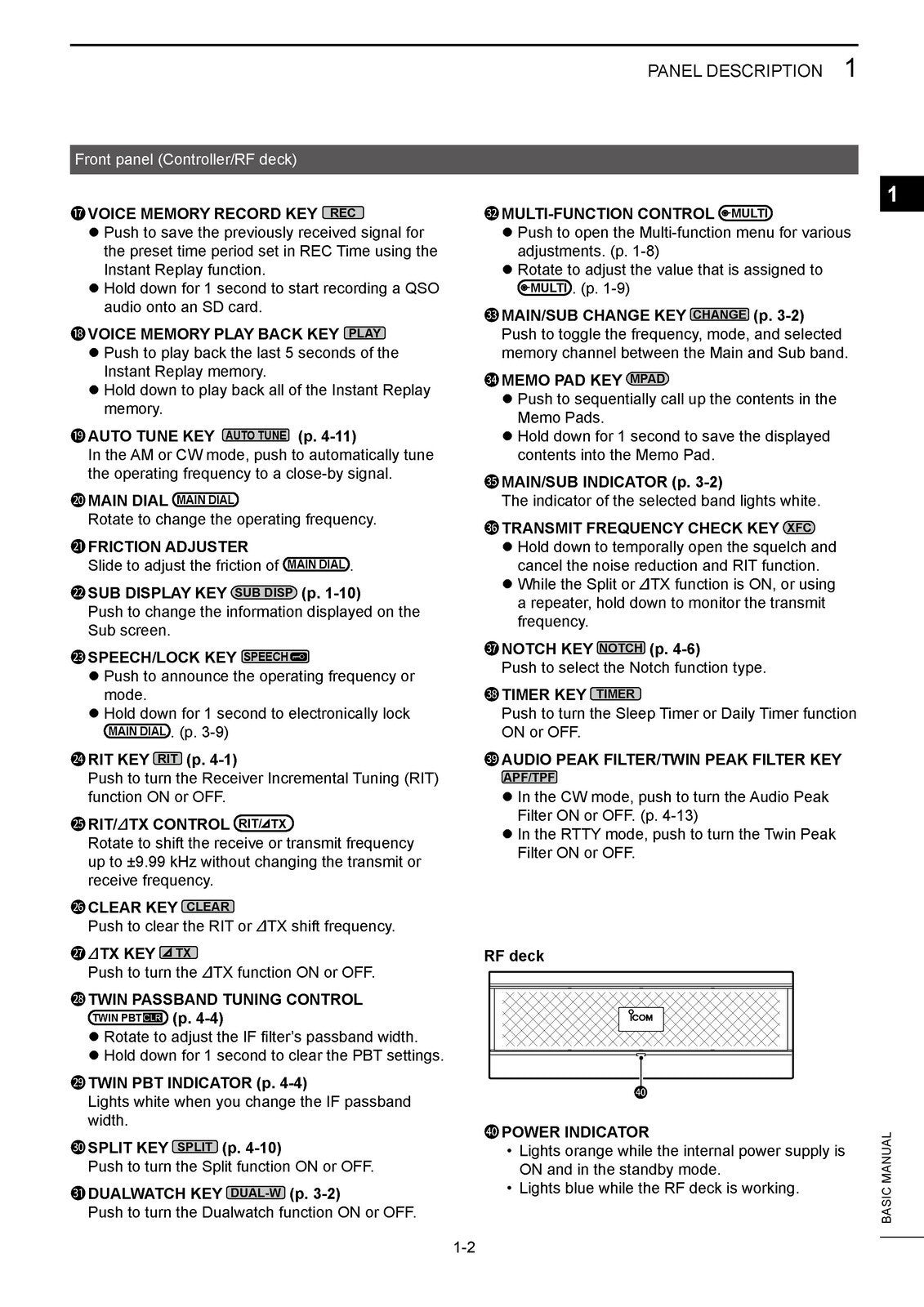 ICOM IC-7760 TRANSCEIVER BASIC MANUAL - STEEL WIRE BOUND - PROTECTIVE COVERS