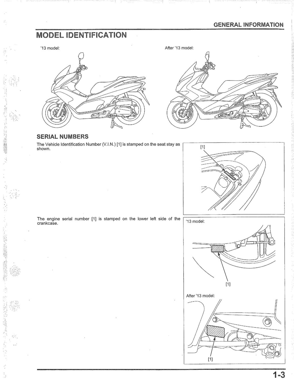 HONDA PCX150 2013-2017 SERVICE MANUAL - WIRE BOUND - TOUGH COVERS