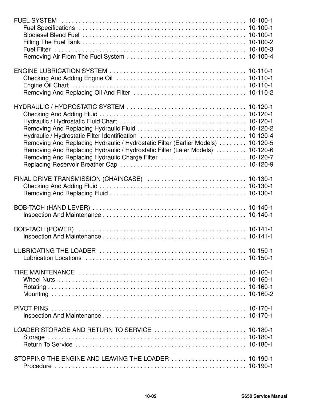 BOBCAT S650 SKID-STEER LOADER SERVICE MANUAL- STEEL WIRE BOUND - TOUGH COVERS