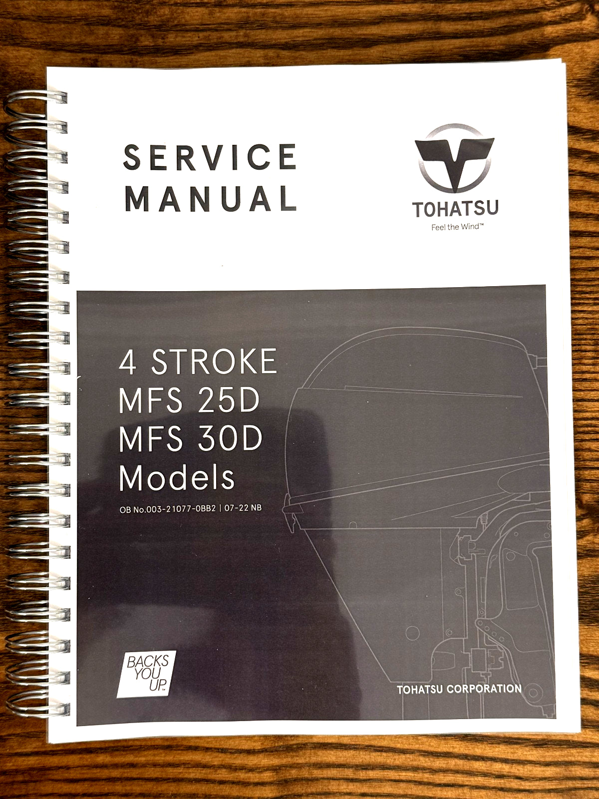 TOHAYSU 4 STROKE MFS 25D 30D SERVICE MANUAL- WIRE BOUND- TOUGH COVERS - FOLDOUTS