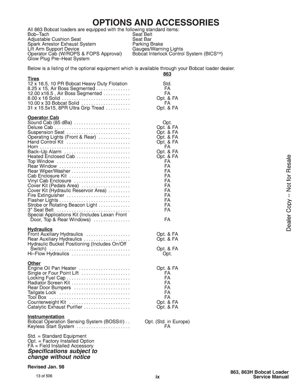 BOBCAT 863 & 863 HIGH FLOW SERVICE MANUAL - WIRE BOUND - COVERS - HUGE FOLDOUTS!