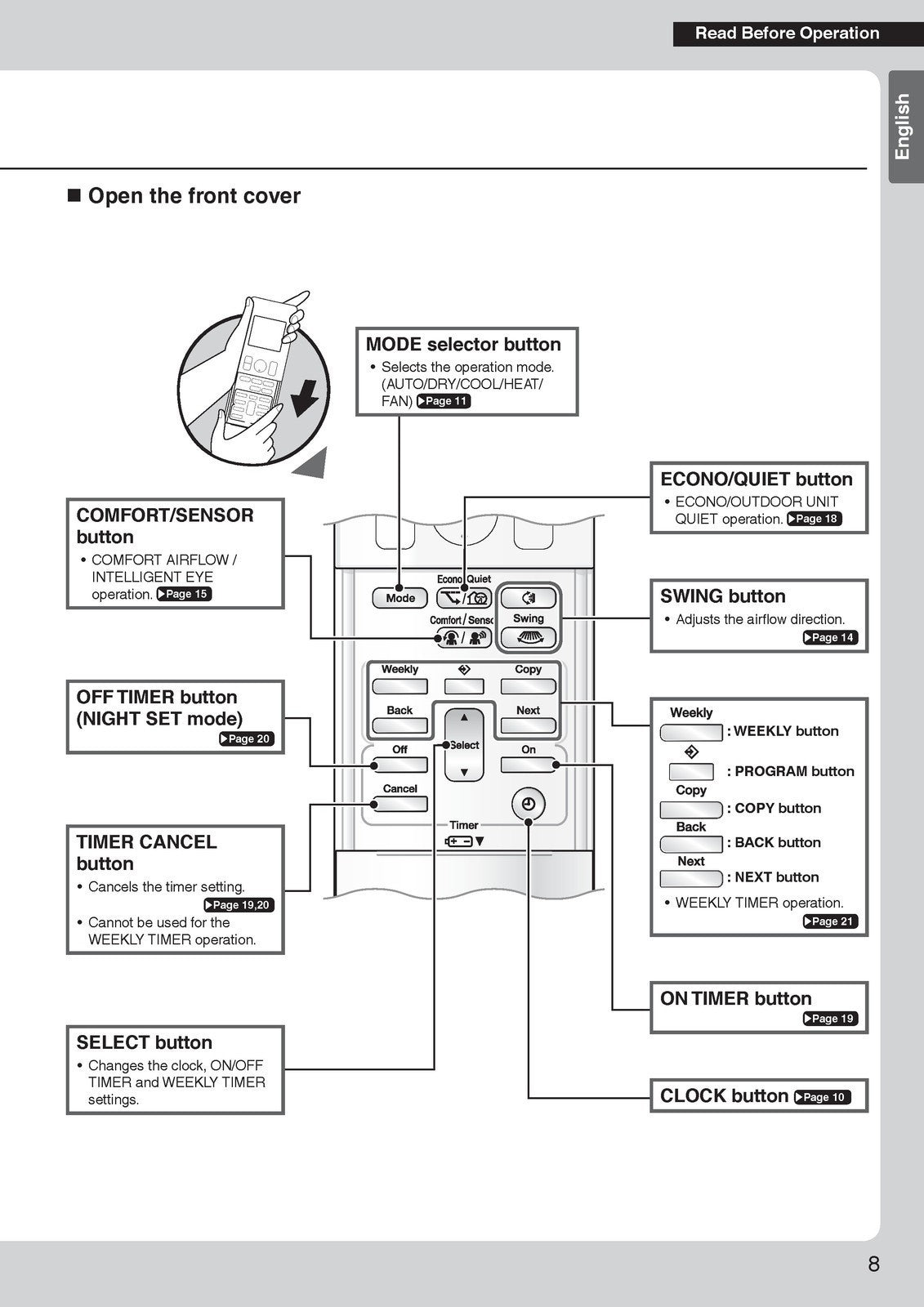 DAIKIN FTX18UVJU FTX24UVJU Air Conditioner Mini Split User Manual, BOUND, COVERS