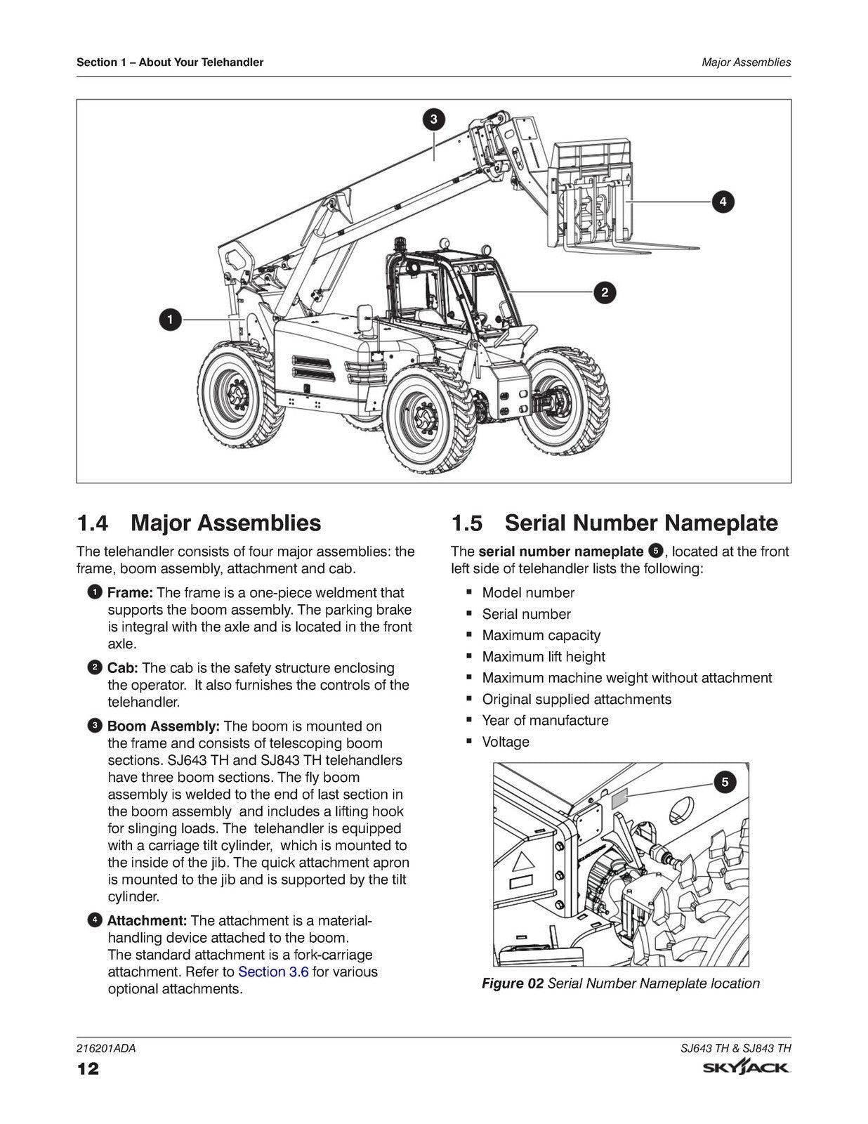 SKYJACK SJ643 TH SJ843 TH OPERATING MANUAL - STEEL WIRE BOUND - TOUGH COVERS