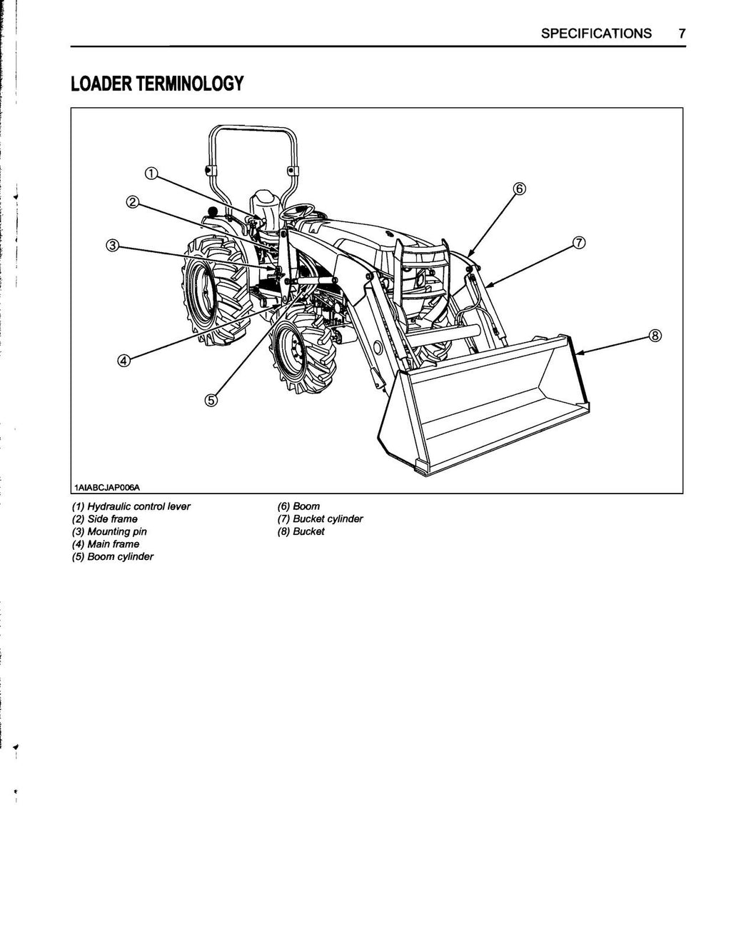 KUBOTA LA514 LA724 LA854 FRONT LOADER OPERATORS MANUAL, WIRE BOUND, TOUGH COVERS