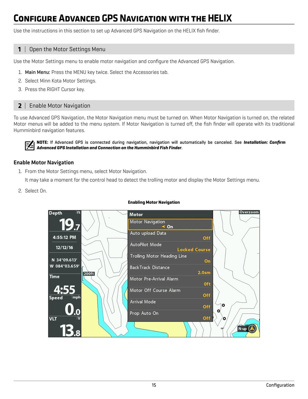 HUMMINBIRD ADVANCED GPS NAVIGATION Operators Guide Manual - WIRE BOUND - COVERS