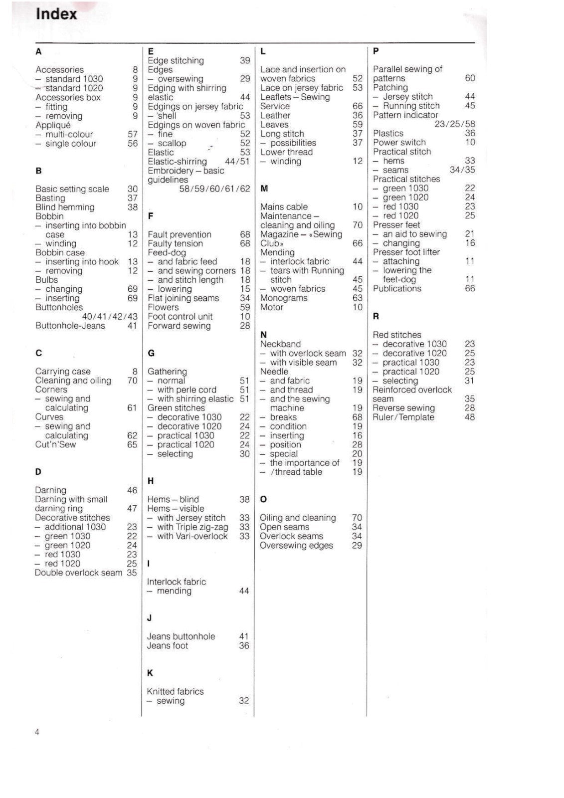 BERNINA 1020-1030 Sewing Machine User Manual In COLOR, TOUGH COVERS, WIRE BOUND