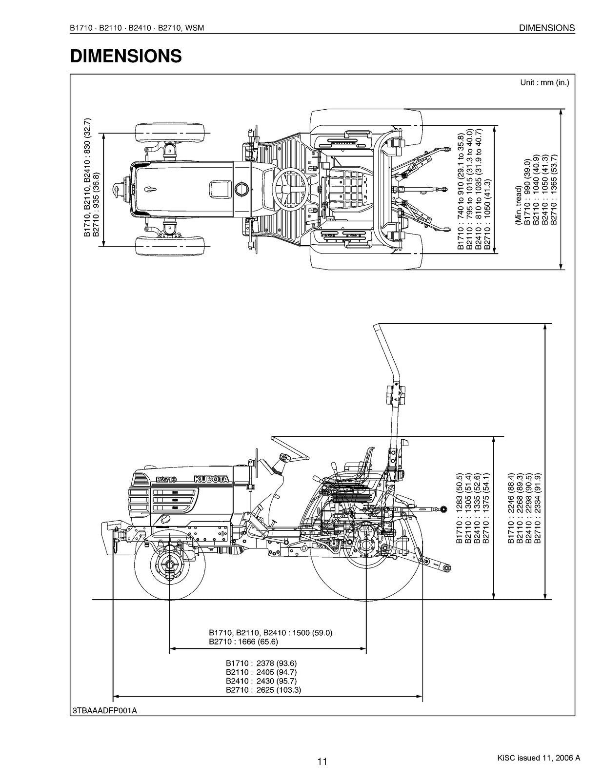 KUBOTA B1710 B2110 B2410 B2710 Workshop Manual - STEEL WIRE BOUND - TOUGH COVERS