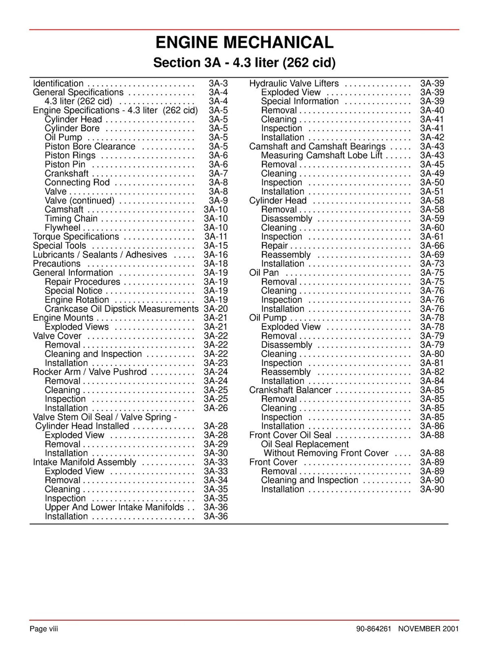 MERCURY 4.3L MPI GASOLINE ENGINE NO. 32 SERVICE MANUAL - WIRE BOUND - COVERS