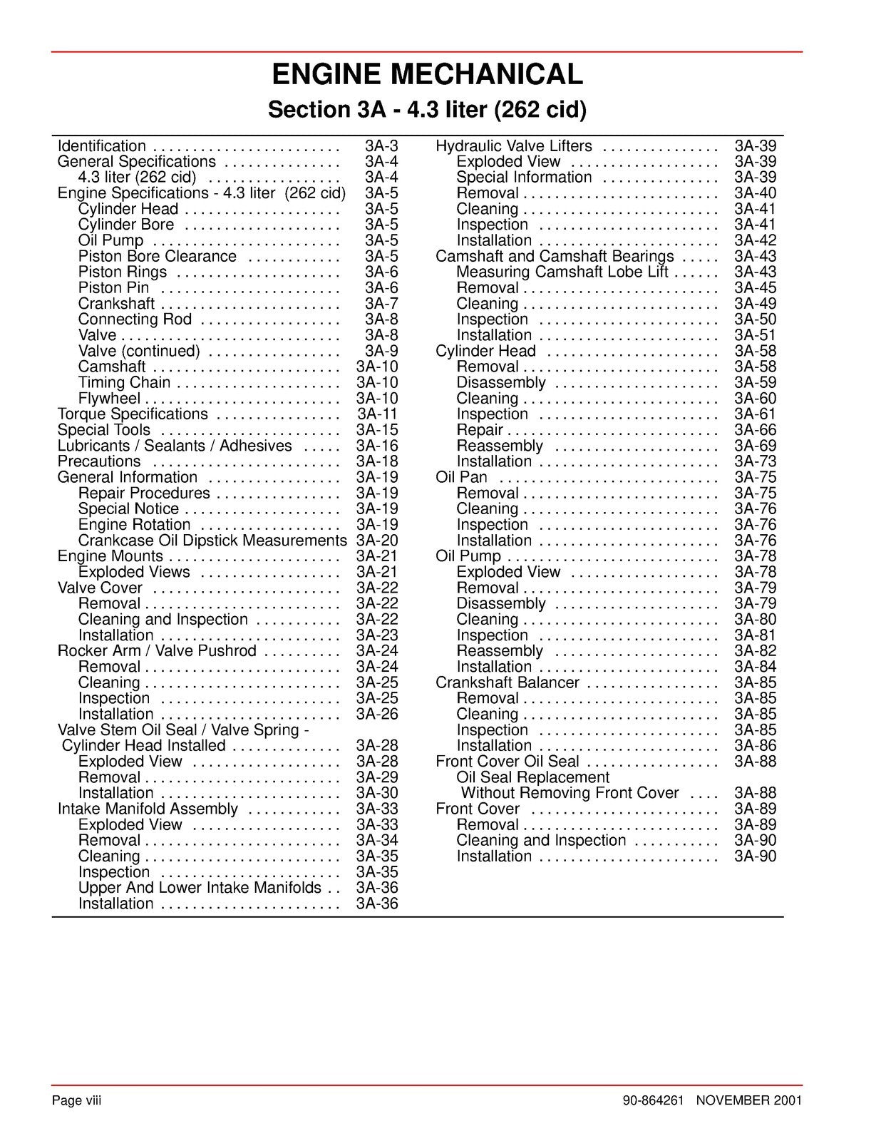MERCURY 4.3L MPI GASOLINE ENGINE NO. 32 SERVICE MANUAL - WIRE BOUND - COVERS