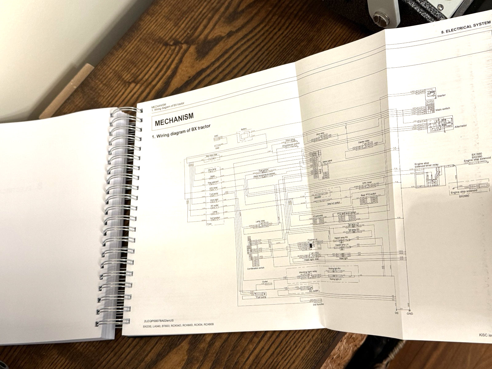 KUBOTA BX23S LA340 BT603 RCK54D RCK60D RCK54 RCK60B WORKSHOP MANUAL, XL FOLDOUTS
