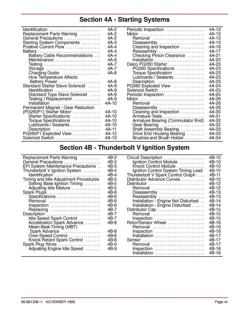 MERCURY No 25 Marine Engines GM V6 Service Manual - STEEL WIRE BOUND - COVERS