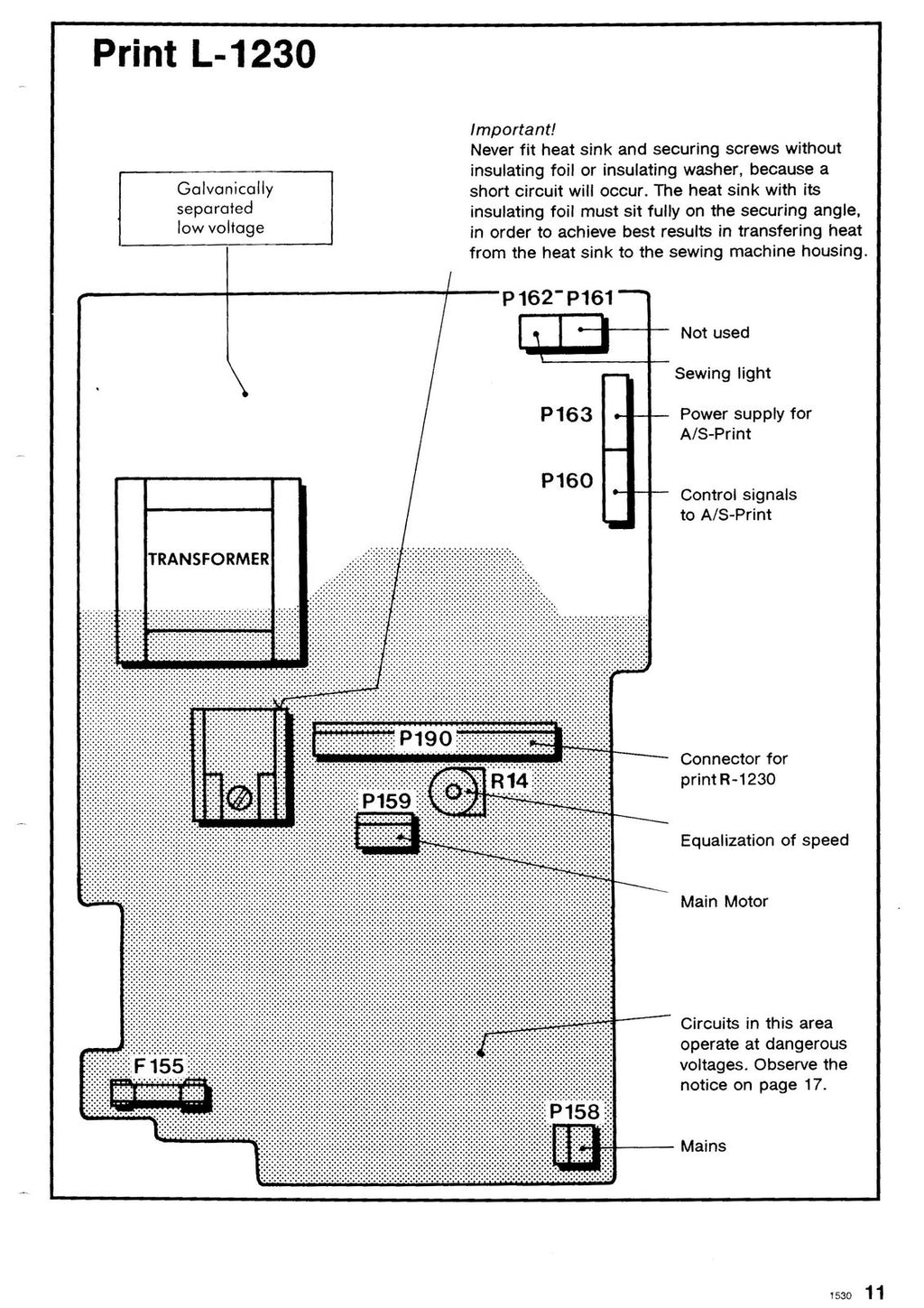 BERNINA 1530 SERVICE Manual (NOT User Manual) - STEEL WIRE BOUND - TOUGH COVERS