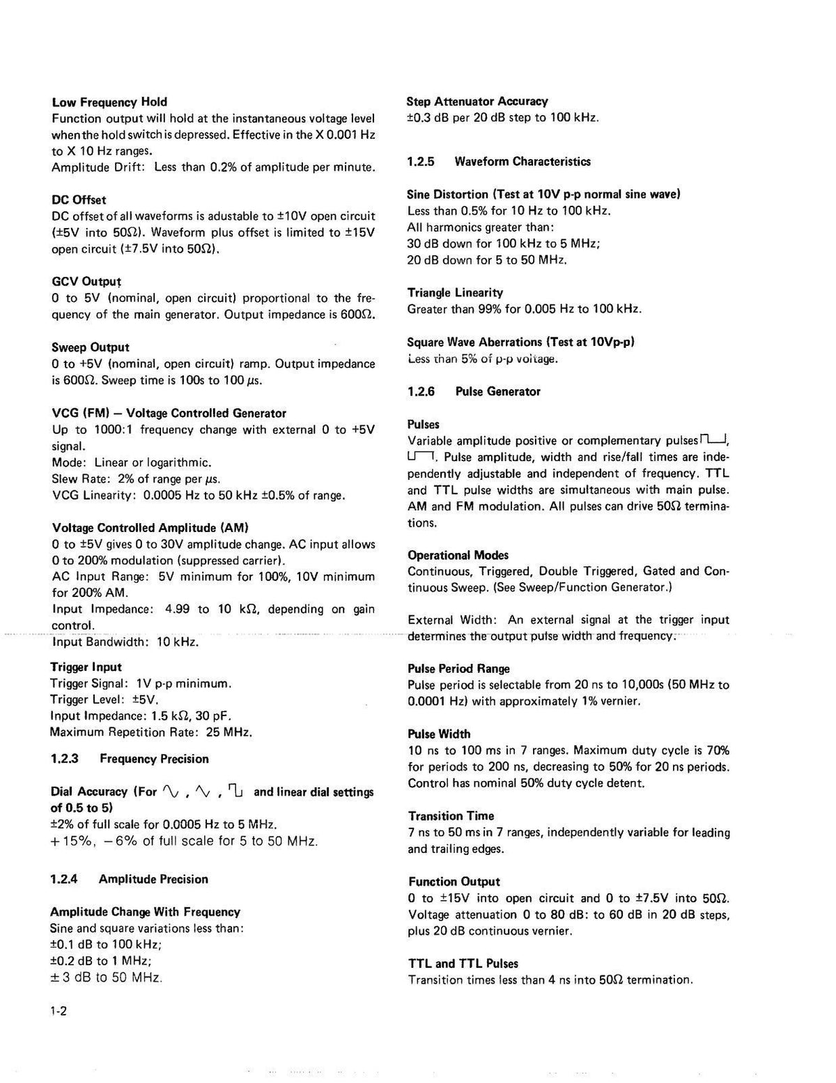 WAVETEK Model 166 Function Generator Instruction Manual - BOUND,COVERS, FOLDOUTS