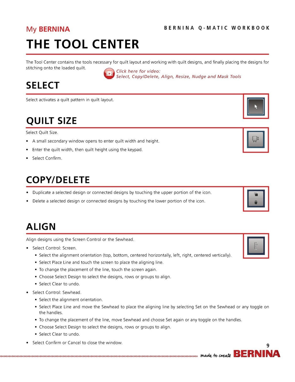 BERNINA Q-MATIC Workbook for Q 20 Q 24 Q20 Q24 Q16 PLUS on Frame - WIRE BOUND