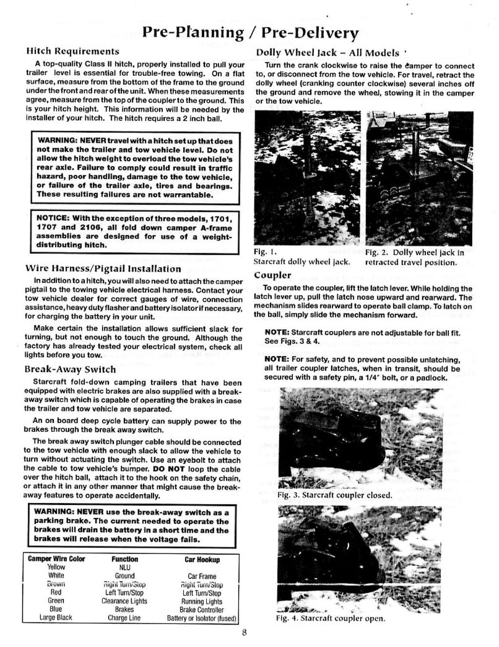 STARCRAFT 2005 Folding Camping Trailer Owners Manual - WIRE BOUND - TOUGH COVERS