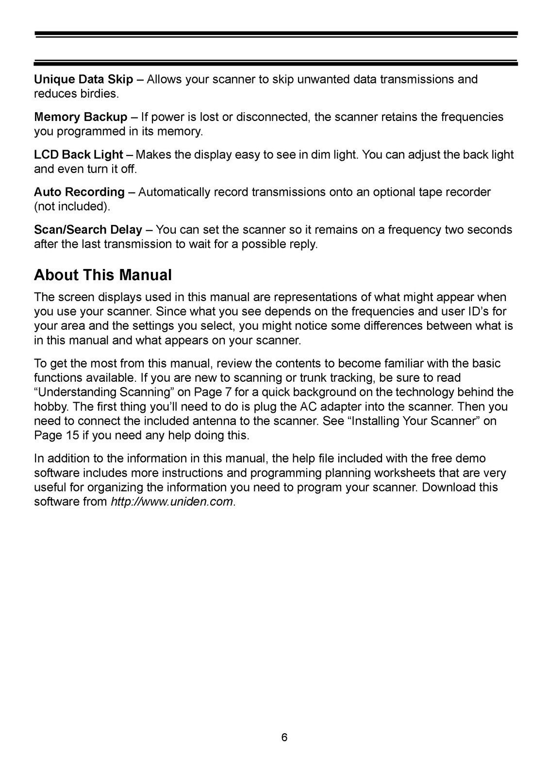 UNIDEN Bearcat Trunk Tracker III BC898T Operators Manual - WIRE BOUND - COVERS