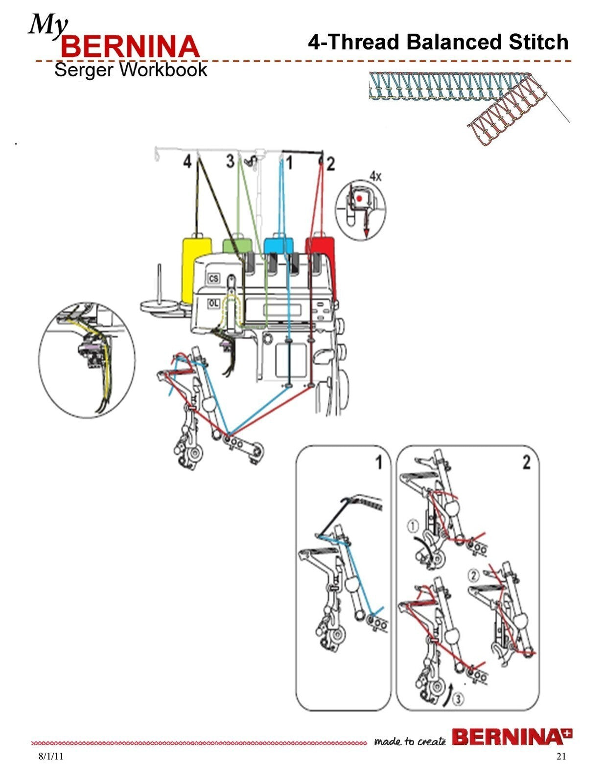 BERNINA Serger Workbook 2 - Serging Ahead - STEEL WIRE BOUND - PROTECTIVE COVERS