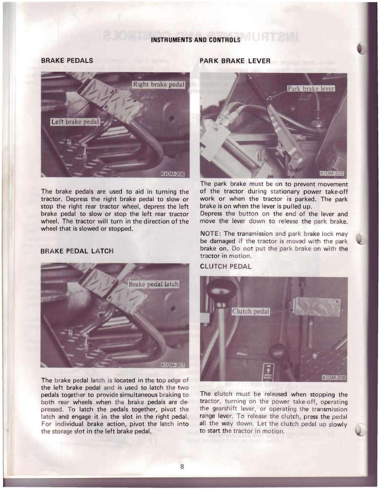 INTERNATIONAL 274 TRACTOR OPERATORS MANUAL - WIRE BOUND - PROTECTIVE COVERS