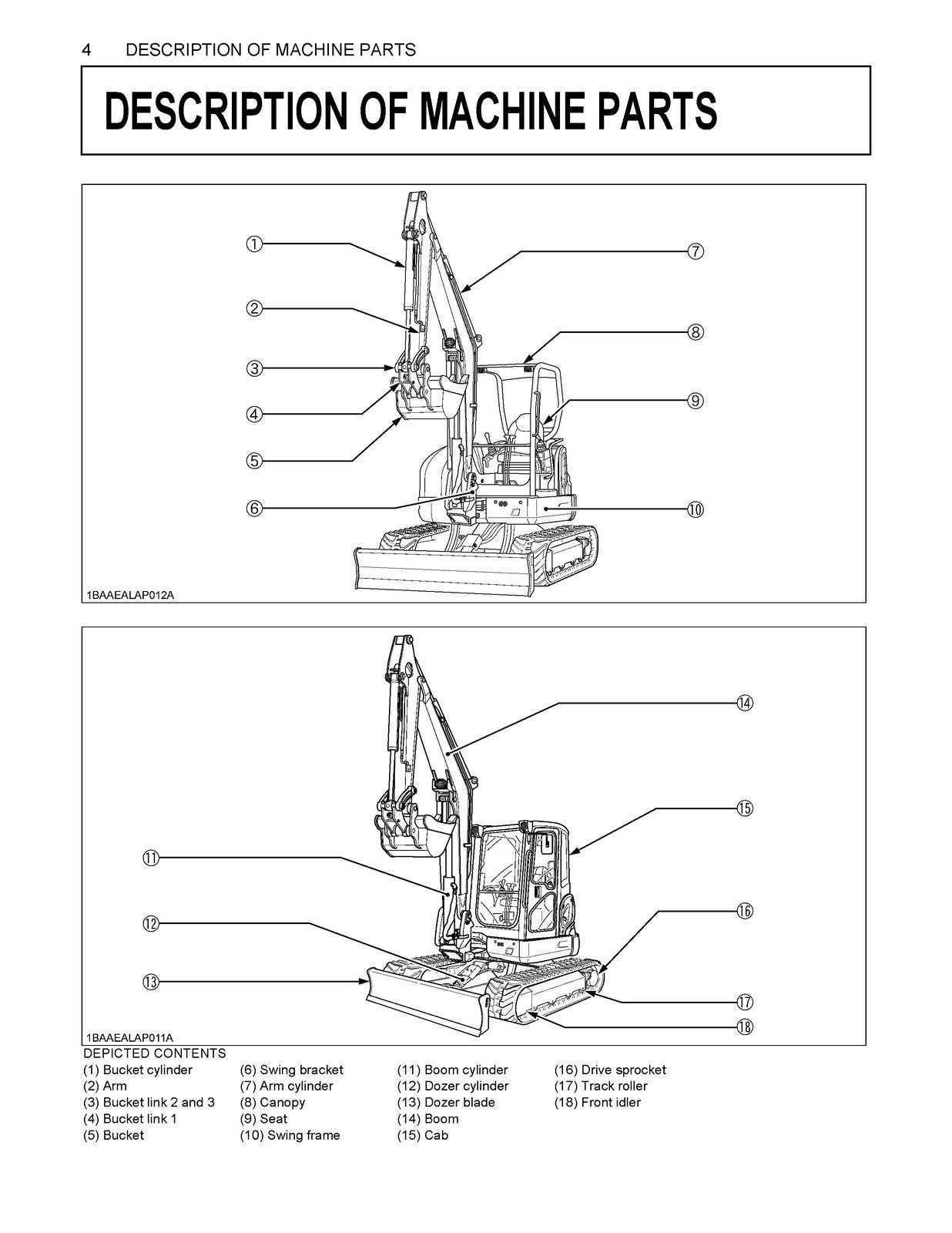 KUBOTA U35-4 EXCAVATOR OPERATORS MANUAL - STEEL WIRE BOUND - PROTECTIVE COVERS