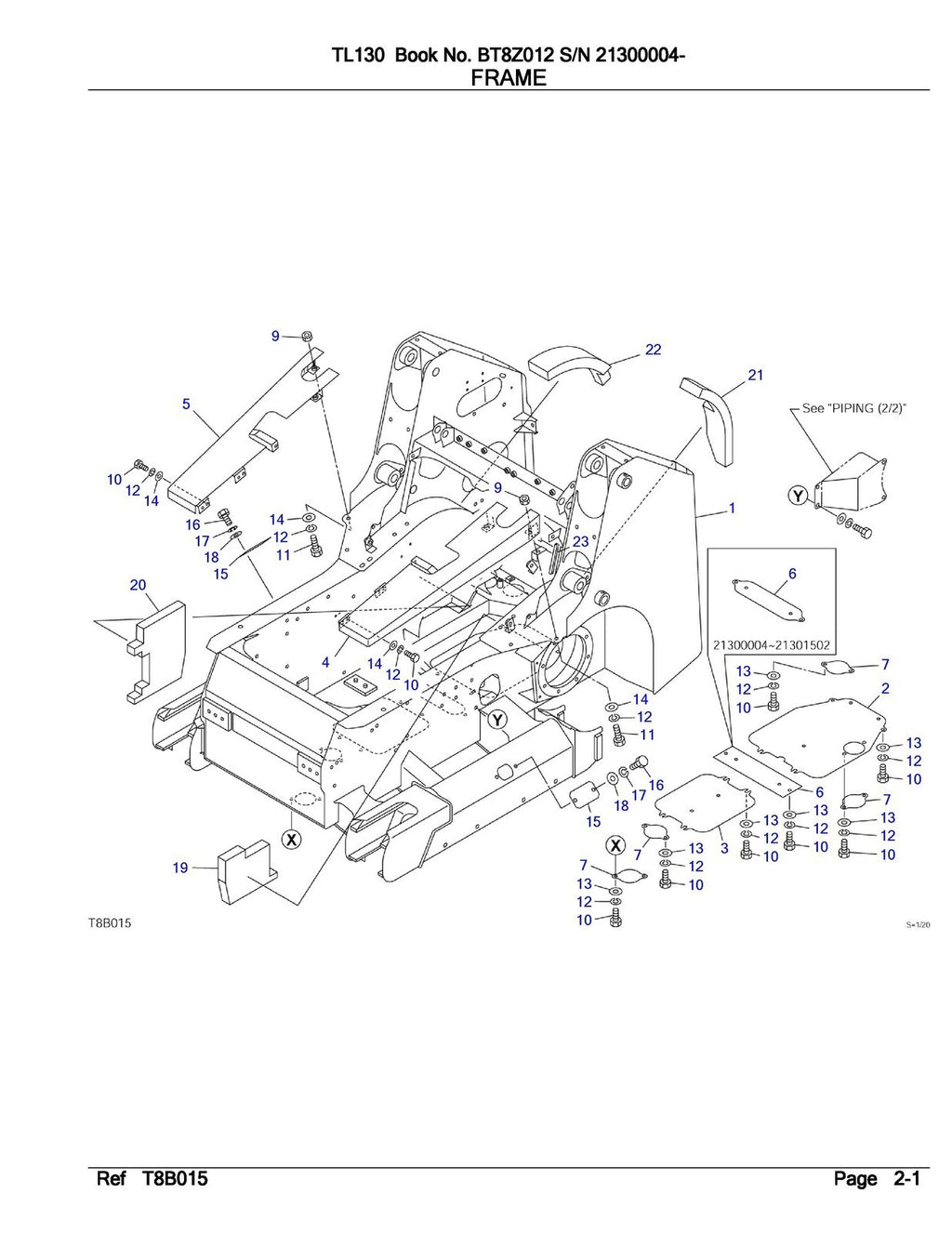 TAKEUCHI TL130 PARTS & OPERATOR & SERVICE MANUAL BUNDLE, WIRE BOUND, TOUGH COVER
